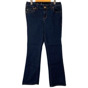 Lane Bryant Bootcut Jeans Womens 16 Blue Straight Fit Slim Boot Dark Wash